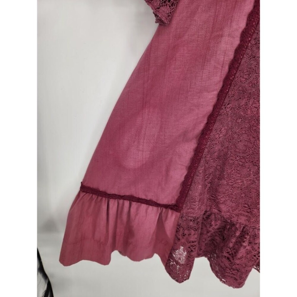 Vintage Gunne Sax Empire Waist Maxi Dress Lace Angel Sleeves Size 7 - Picture 6 of 8